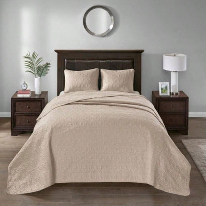 Reversible Bedspread Set Khaki