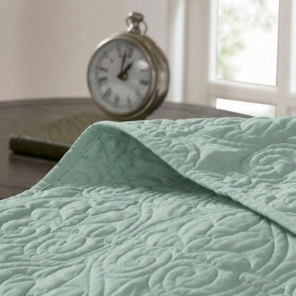 Reversible Bedspread Set Seafoam