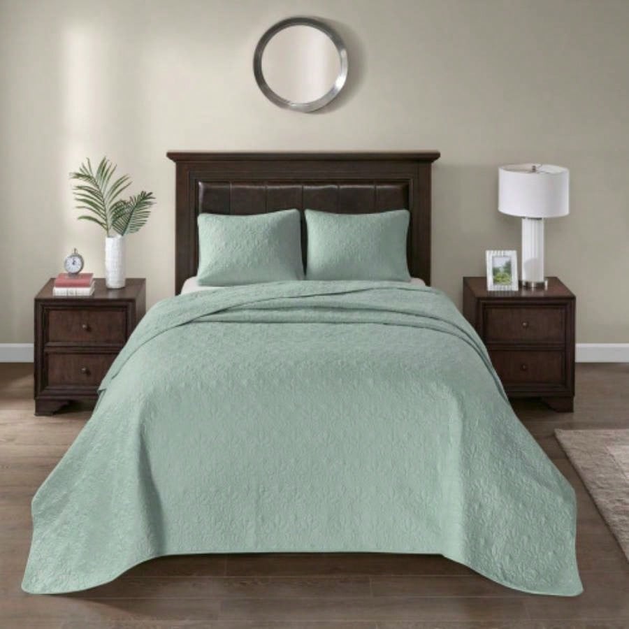 Reversible Bedspread Set Seafoam
