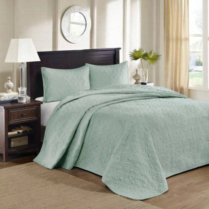 Reversible Bedspread Set Seafoam