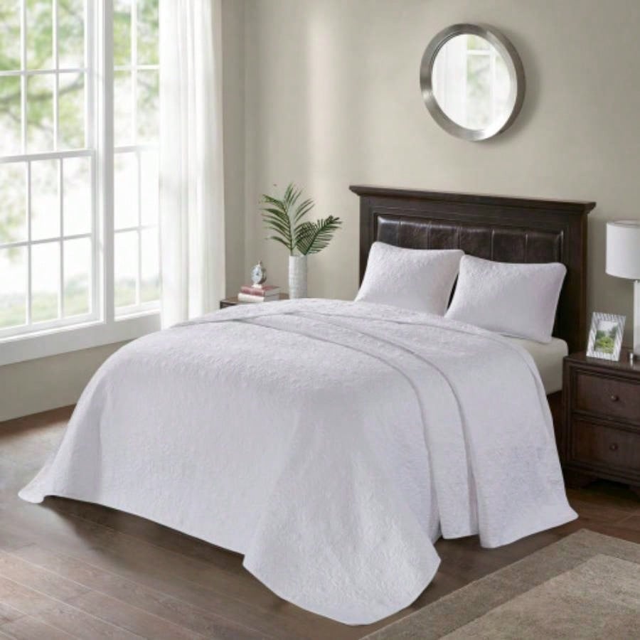 Reversible Bedspread Set White