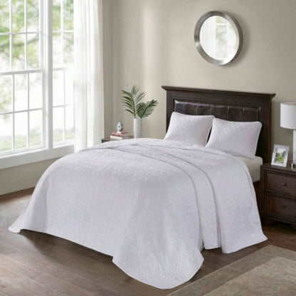 Reversible Bedspread Set White