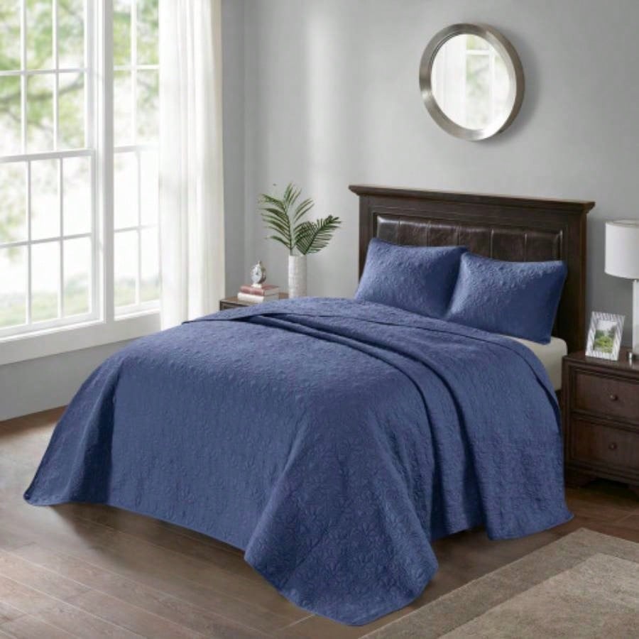 Reversible Bedspread Set Navy