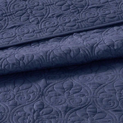 Reversible Bedspread Set Navy King