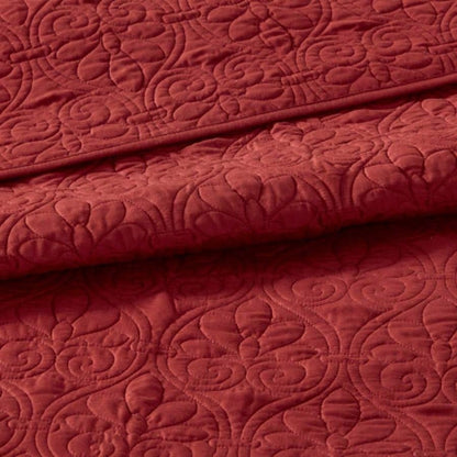 Reversible Bedspread Set Red