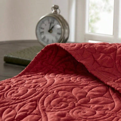 Reversible Bedspread Set Red King