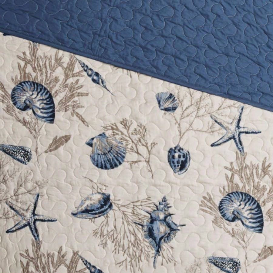 6 Piece Reversible Printed Microfiber Daybed Cover Set Blue Daybed