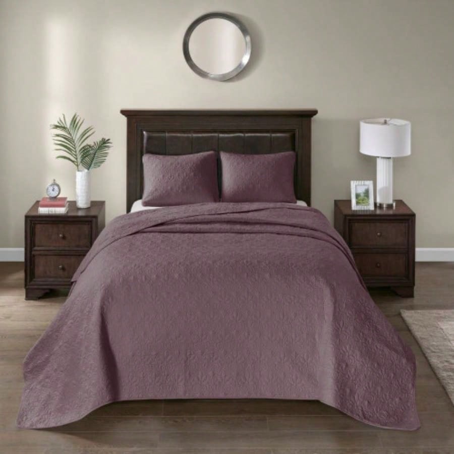 Reversible Bedspread Set Purple