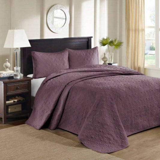 Reversible Bedspread Set Purple King