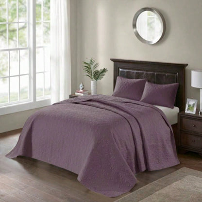 Reversible Bedspread Set Purple