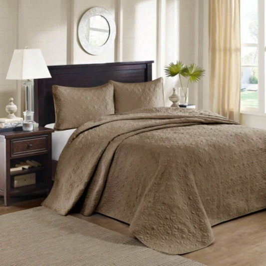 Reversible Bedspread Set Mocha