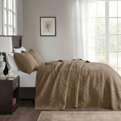 Reversible Bedspread Set Mocha