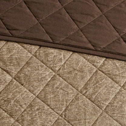 6 Piece Reversible Daybed Cover Set Brown Daybed