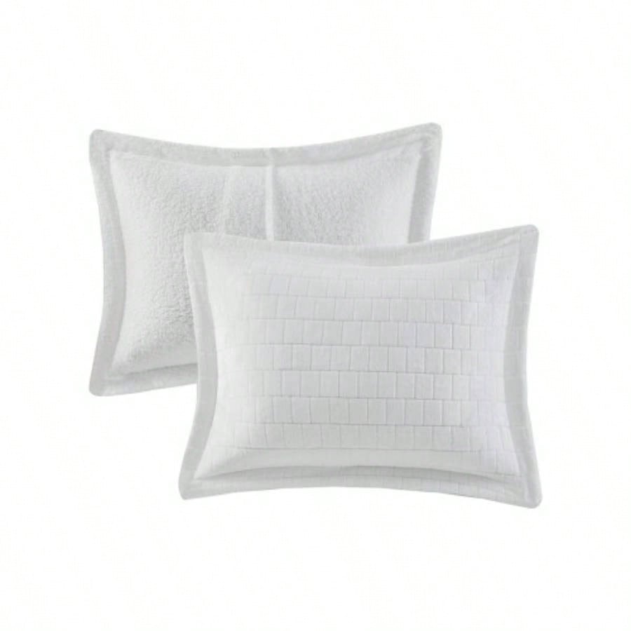 King/Cal King Plush to Sherpa Comforter Set