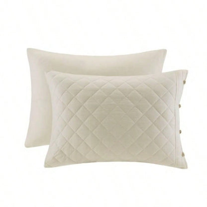 4 Piece Cotton Reversible Tailored Bedspread Set Khaki King