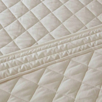 4 Piece Cotton Reversible Tailored Bedspread Set Khaki King