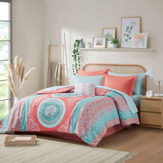 Full Boho Comforter Set with Bed Sheets