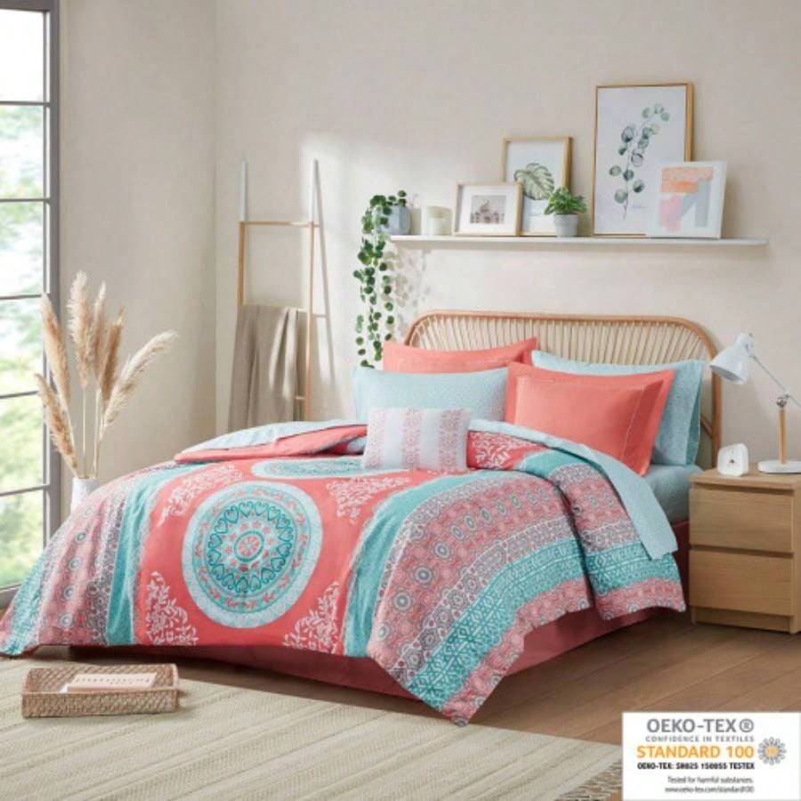 Full Boho Comforter Set with Bed Sheets