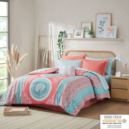 Full Boho Comforter Set with Bed Sheets