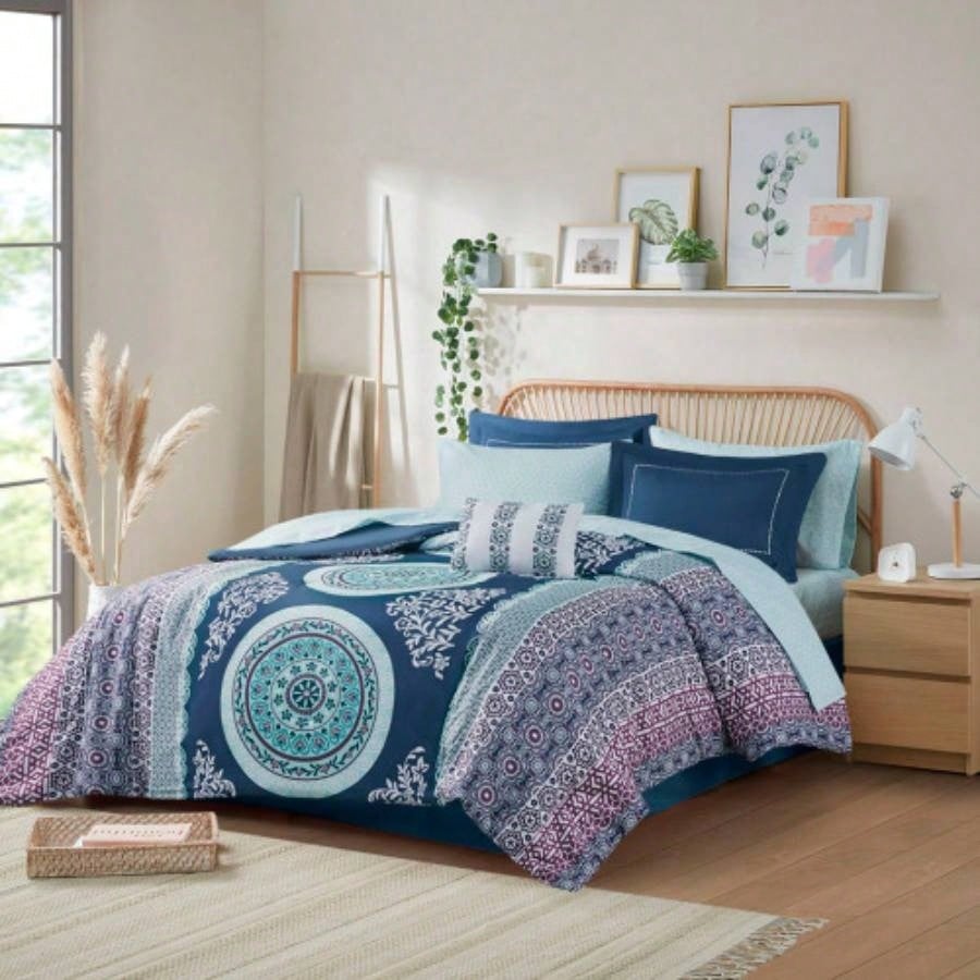 Boho Comforter Set with Bed Sheets