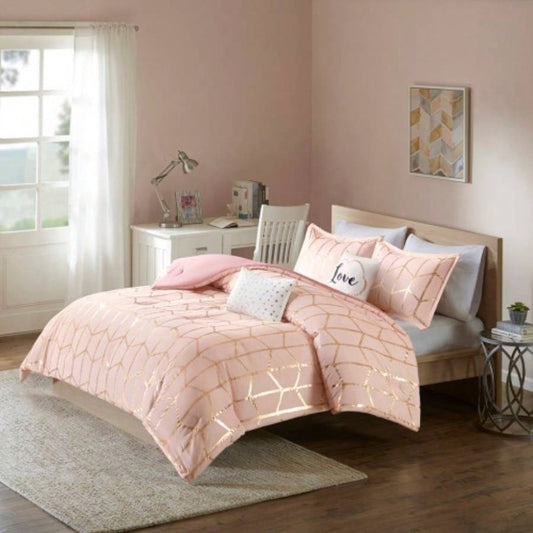Full/ Metallic Printed Comforter Set