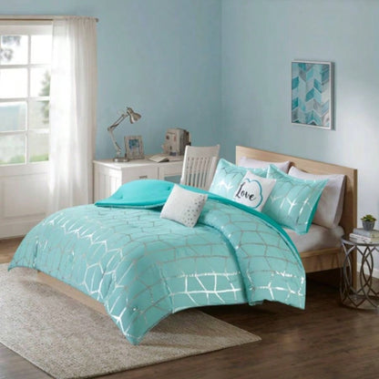 Full/ Metallic Printed Comforter Set
