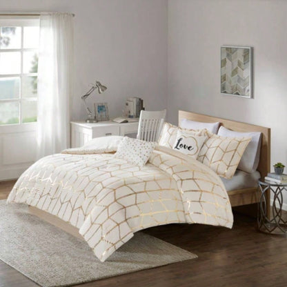 Full/ Metallic Printed Comforter Set