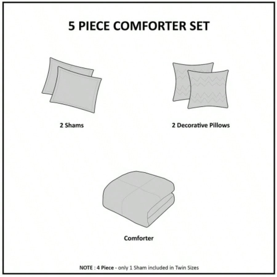 Twin/Twin XL Floral Comforter Set
