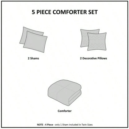 Twin/Twin XL Floral Comforter Set