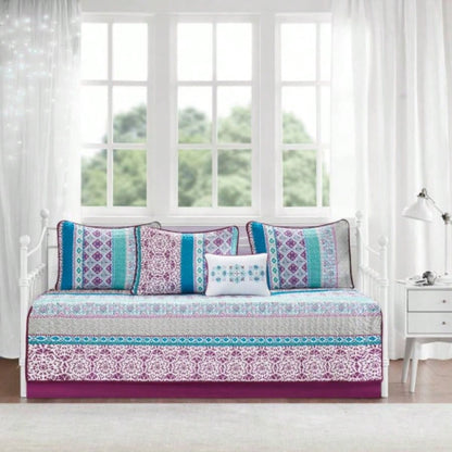 Daybed 6 Piece Boho Reversible Daybed Set