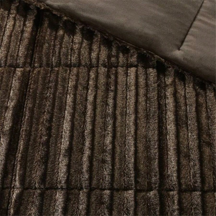 King/Cal King Faux Fur Comforter Set