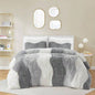 Full/ Ombre Shaggy Faux Fur Comforter Set