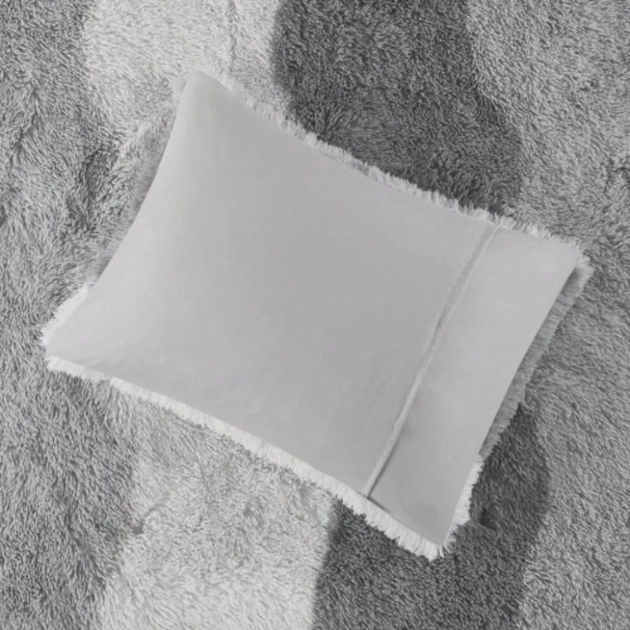 Full/ Ombre Shaggy Faux Fur Comforter Set