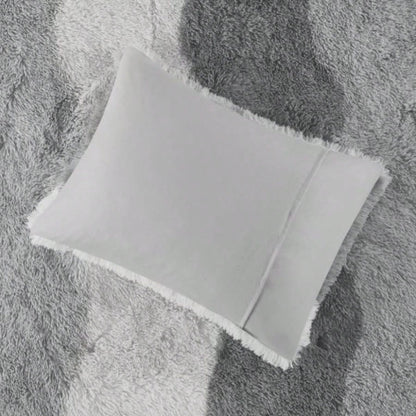 Full/ Ombre Shaggy Faux Fur Comforter Set