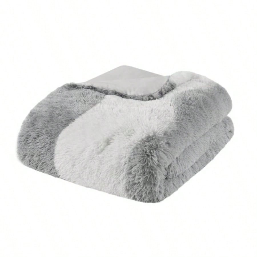 Full/ Ombre Shaggy Faux Fur Comforter Set