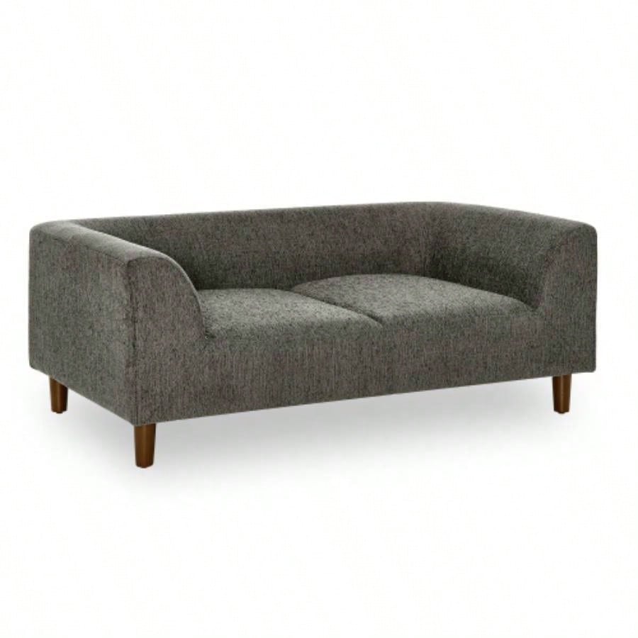 Pet sofa with backrest and armrests, modern rectangular pet sofa suitable small and medium dogs, soft cushion comfortable dog sofa, Dark