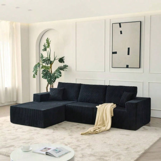 110 Cloud Modular Sectional Sofa, Boneless Couch, No Assembly, 3 seater with Ottoman 2 Pillows, Living Rooms and Bedrooms