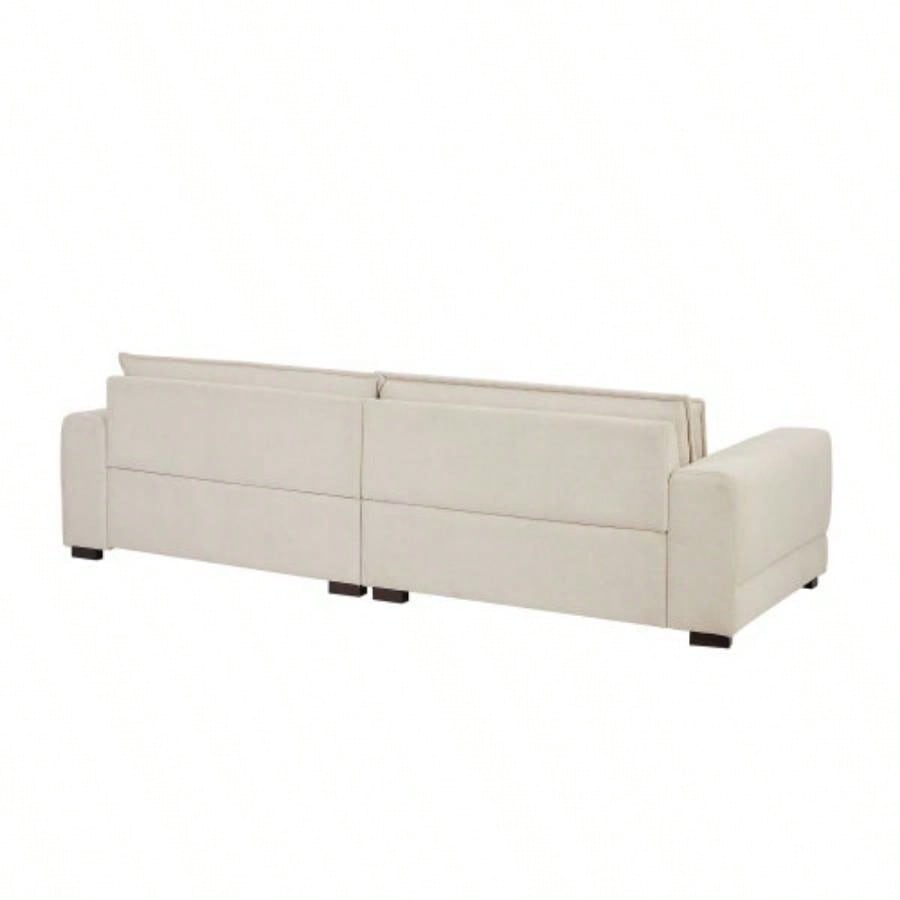 Mid - Sofa Couch Modern Upholstered Couch Livingroom, Bedroom, Apartment, Home Office Beige