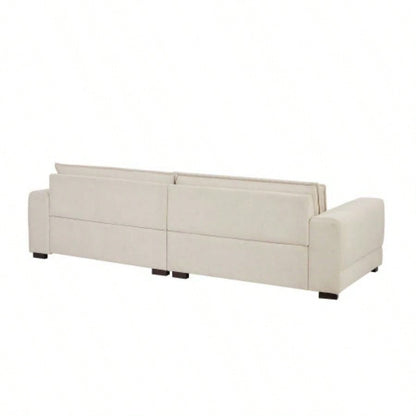 Mid - Sofa Couch Modern Upholstered Couch Livingroom, Bedroom, Apartment, Home Office Beige