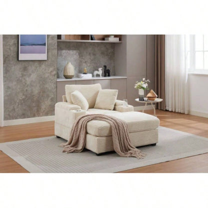 VIDEO/NewCombination Modular Convertible Sectional Sofa Bed Set, Armrest storage, Stainless steel cup holder, USB, Upholstered Sofa, Deep, Living Room, Loft, Apartment, Office, 2 Colors