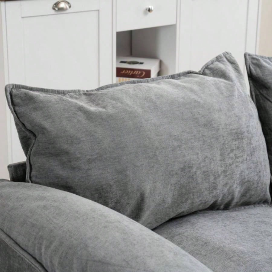 Convertible Combination Sofa Sofa U - Shaped Sofa with Footstools with Storage, Gray Sofa Living Room, Living Room/Bedroom/Office/Small Space 2 - Seater Combination Sofa - Gray