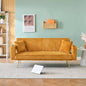 74.01 inch straight corduroy sofa bed with pillows, adjustable in three levels, designed in a minimalist style, suitable use in living rooms and study rooms. Pink