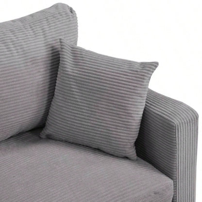 57 High Resilience Loveseat Sofa, Wooden Frame 2 Sofa, Comfy, Small Space Saving Modern Upholstered Sofa, Living Room Bedroom Apartment Small Space, Light gray