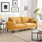 57 High Resilience Loveseat Sofa, Wooden Frame 2 Sofa, Comfy, Small Space Saving Modern Upholstered Sofa, Living Room Bedroom Apartment Small Space, Light gray