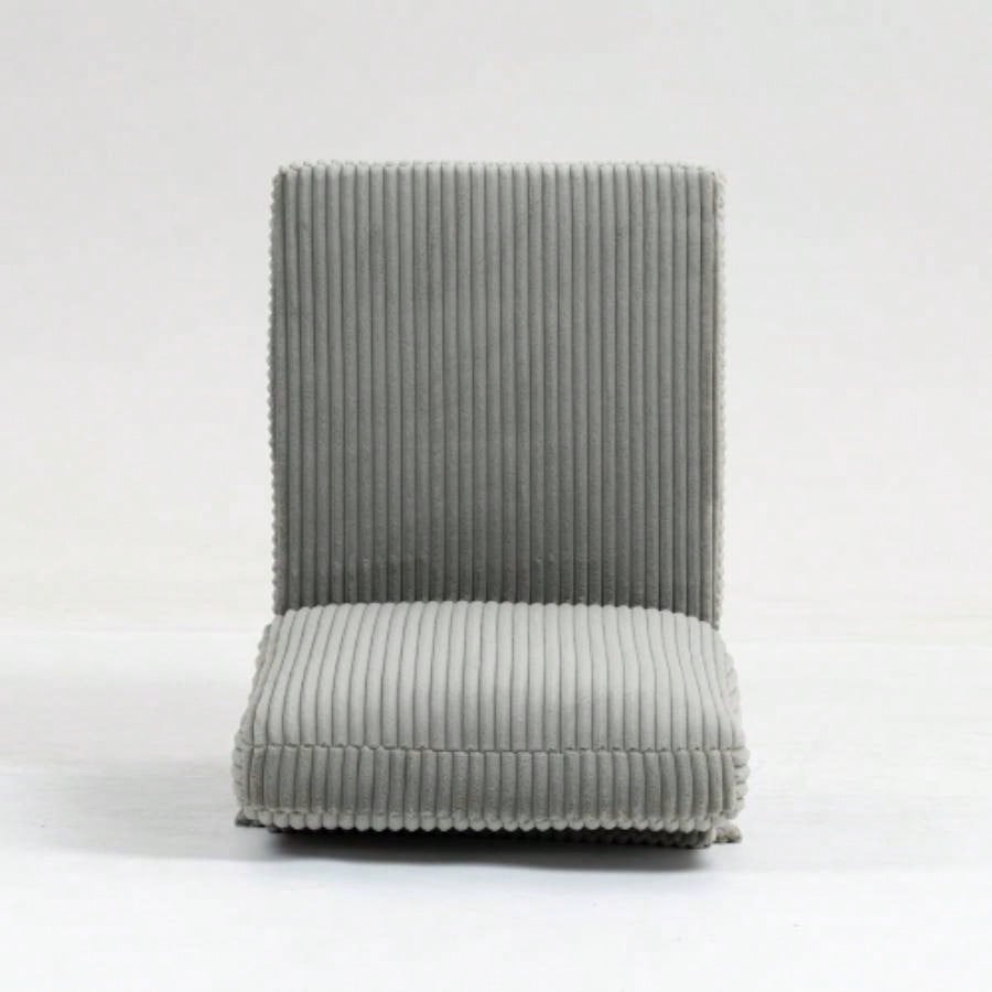Modular Sectional Sofa Armless Module, Corduroy Sectional Couch, Single Couch Modular Armless Accent Chair with Back Cushion, Gray