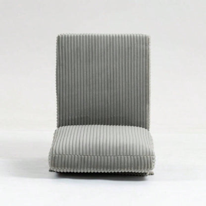 Modular Sectional Sofa Armless Module, Corduroy Sectional Couch, Single Couch Modular Armless Accent Chair with Back Cushion, Gray