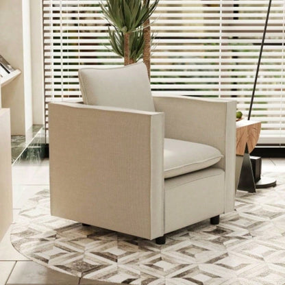 Decorative chairs, comfortable single sofa chairs in beige, soft and breathable cushions, soft cushioned armchairs, modern and comfortable sofa chairs in bedrooms/corners/reading rooms