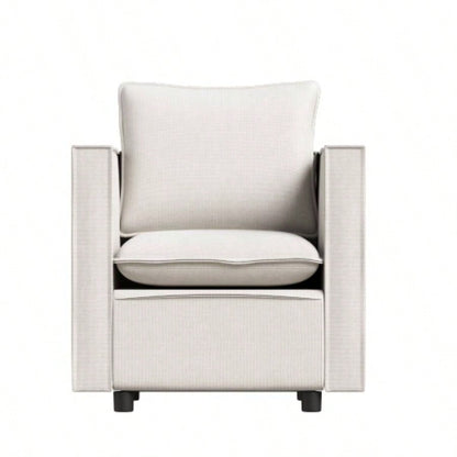 Decorative chairs, comfortable single sofa chairs in beige, soft and breathable cushions, soft cushioned armchairs, modern and comfortable sofa chairs in bedrooms/corners/reading rooms