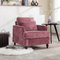 Wood Frame Armchair, Modern Accent Chair Lounge Chair Living Room, Tufted Club Chair, Mid Modern Arm Chairs with Studded, Solid Wood Frame, Bedroom, ReadingBeige Chenille