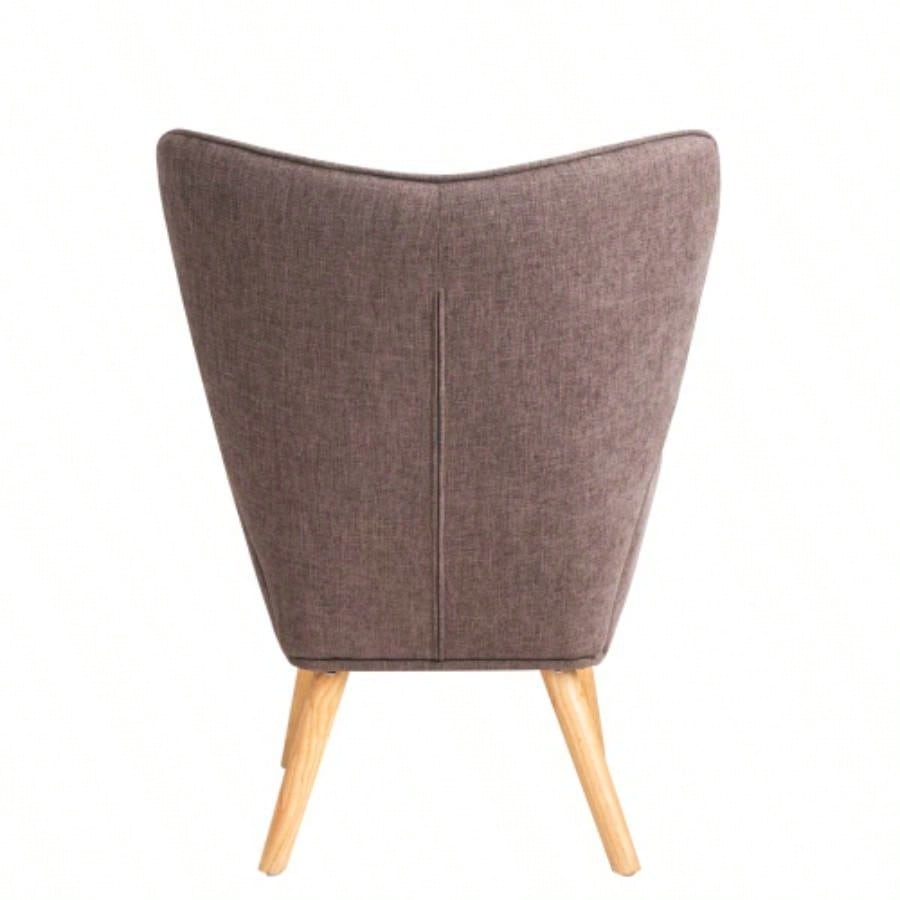 Accent Chair with Ottoman, Living Room Chair and Ottoman Set, Comfy Side Armchair Bedroom, Splicing Cloth Surface